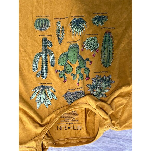 Fifth Sun Plant Cacti Succulent Tshirt size M Women Plant Lover Target Yellow - Picture 2 of 3